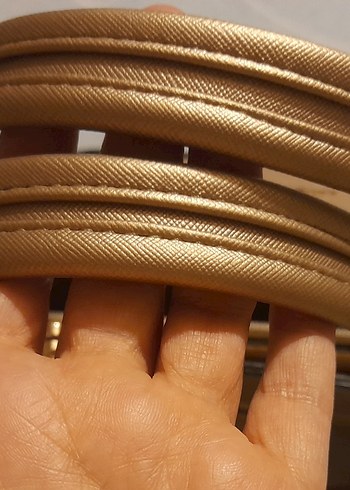 Parlak Gold Deri Kadın Çanta - Görsel 13