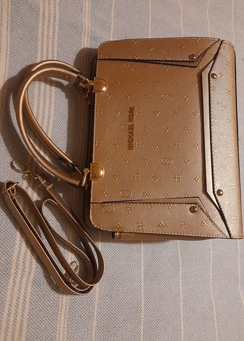 Parlak Gold Deri Kadın Çanta - Görsel 12