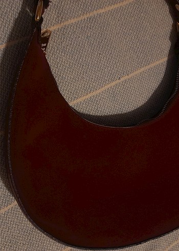 Pembe ve Bordo İki Adet Deri Kadın Omuz Çantası - Görsel 8