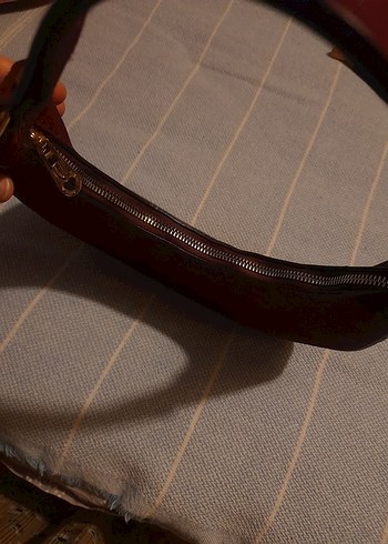 Pembe ve Bordo İki Adet Deri Kadın Omuz Çantası - Görsel 9