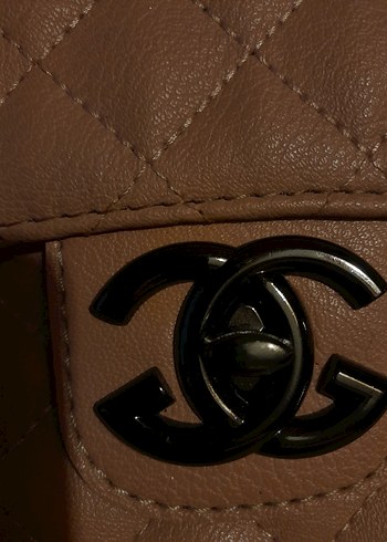 Zincir Detaylı Pudra Pembe Deri Kadın Çanta - Görsel 3