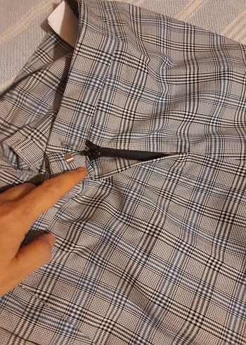 koton marka, kareli kadın pantalon - Görsel 5