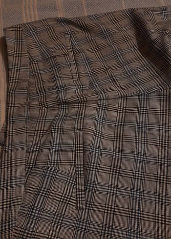 koton marka, kareli kadın pantalon - Görsel 9