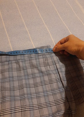 koton marka, kareli kadın pantalon - Görsel 11