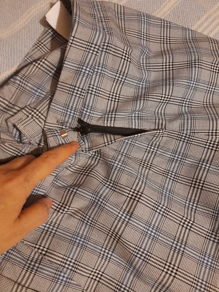 koton marka, kareli kadın pantalon - Görsel 5