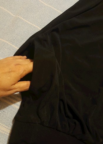 Siyah Drapeli Kadın Pantolon - Görsel 5