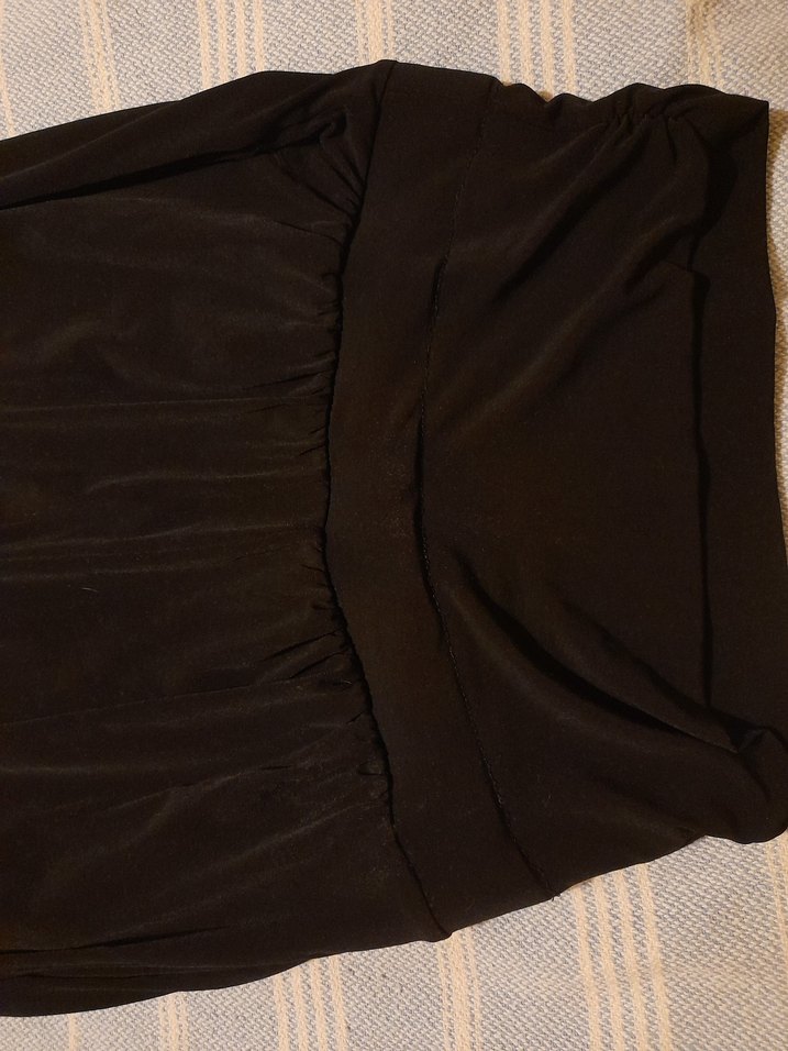 Siyah Drapeli Kadın Pantolon - Görsel 2