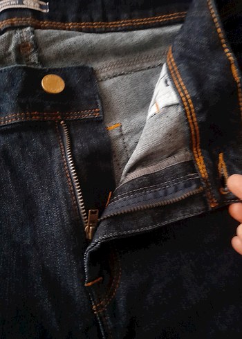 Kadın Siyah maxi Boy Denim Jean.Bol paça - Görsel 3