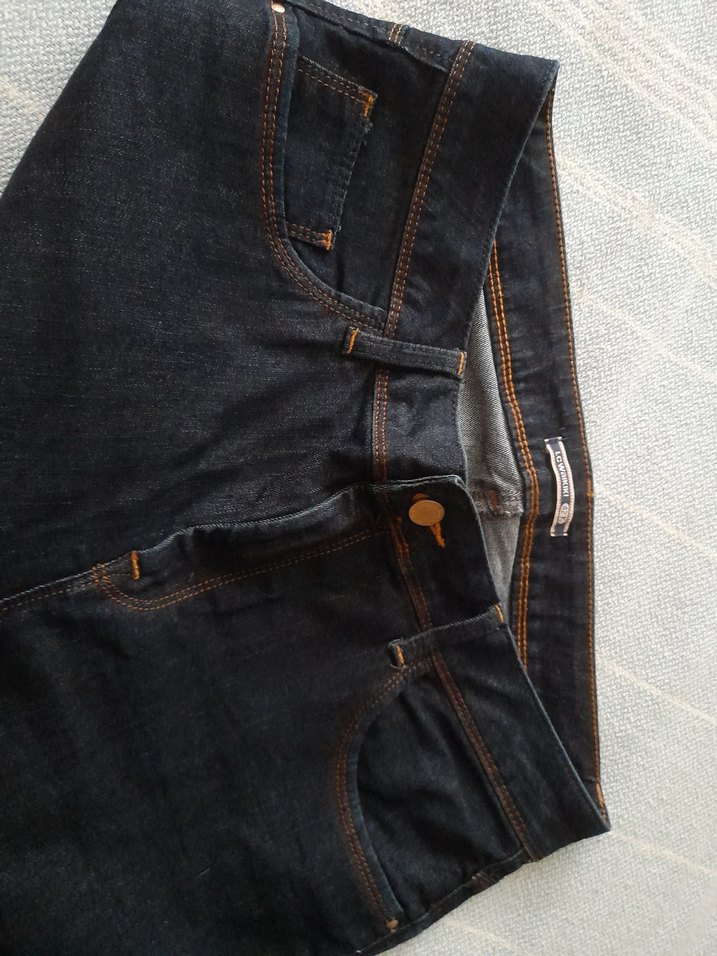 Kadın Siyah maxi Boy Denim Jean.Bol paça - Görsel 2