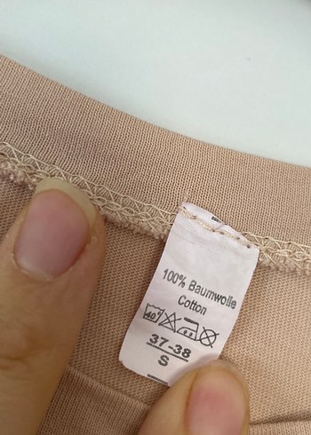 s Beden ten rengi Renk Bej Kadın Kısa Kollu Oversize Tişört