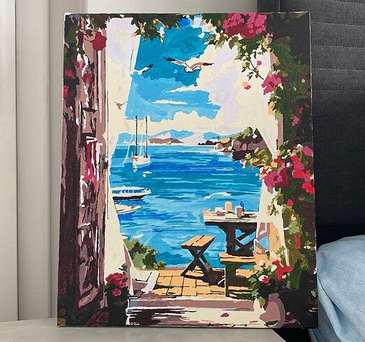 Diğer Numaralı bitmiş deniz manzaralı tablo