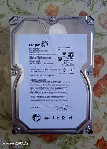 Seagate 1TB 7200RPM HDD %100 Sağlık (ST31000524AS)