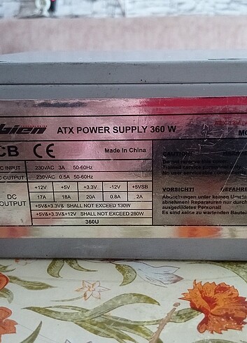 Arızalı Bien 360W PSU