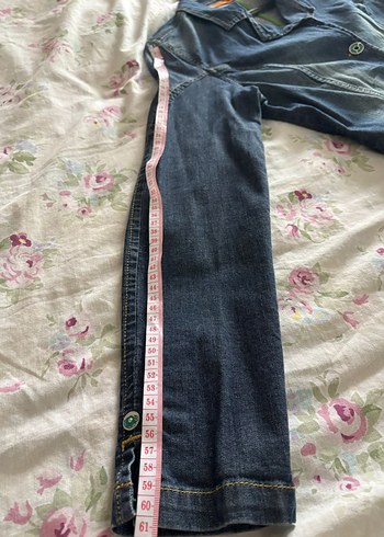 Düğmeli Lacivert Kadın Vintage Kot Ceket - Görsel 5