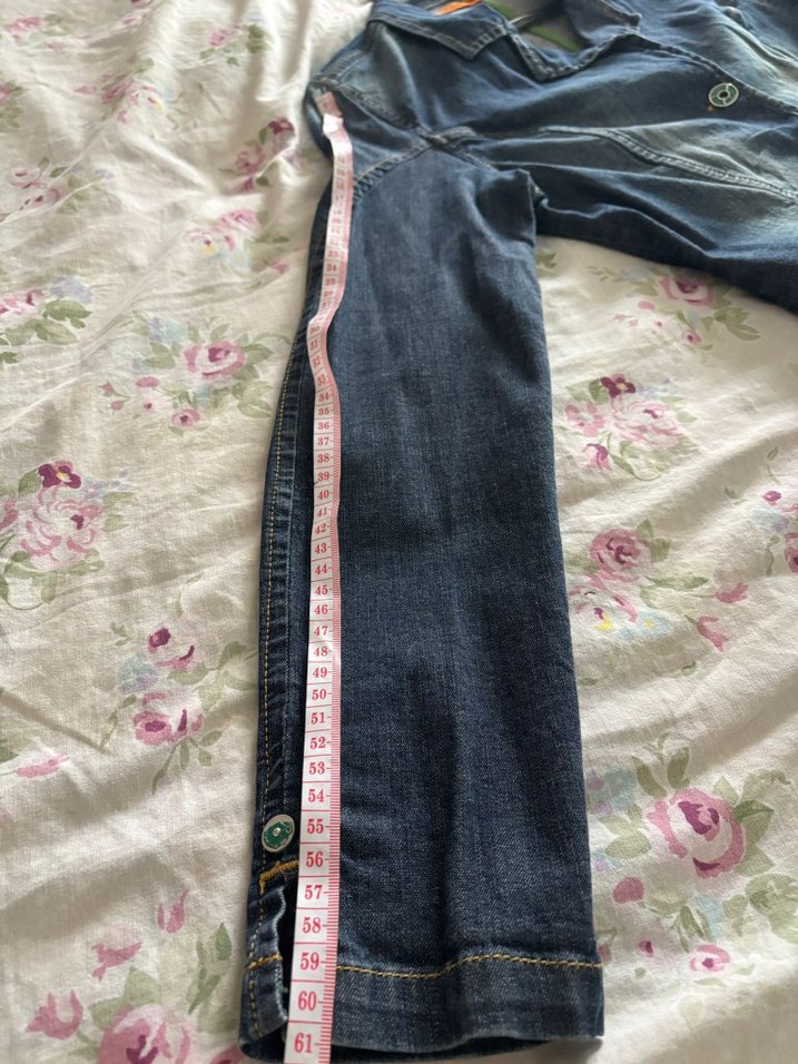 Düğmeli Lacivert Kadın Vintage Kot Ceket - Görsel 5