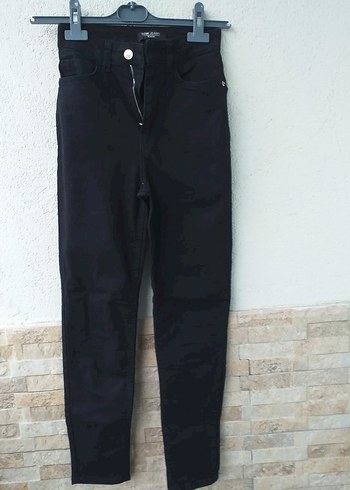 LC Waikiki Siyah Yuksek Bel Dar Paca Jean