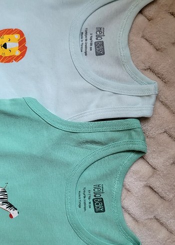 Düğmeli Turkuaz Baskılı BebekBody - Görsel 3