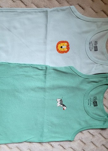 Düğmeli Turkuaz Baskılı BebekBody - Görsel 2