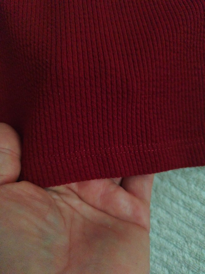 Bordo Uzun Kollu Kız Çocuk Triko Tişört - Görsel 3