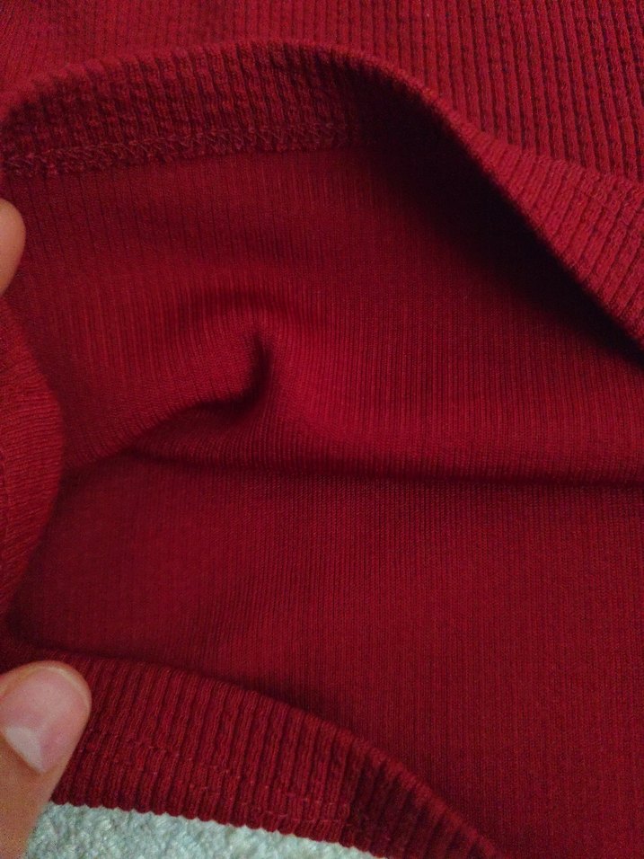 Bordo Uzun Kollu Kız Çocuk Triko Tişört - Görsel 4