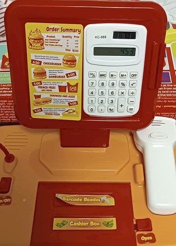 Renkli Baskılı yazar kasaoyuncak - Görsel 2