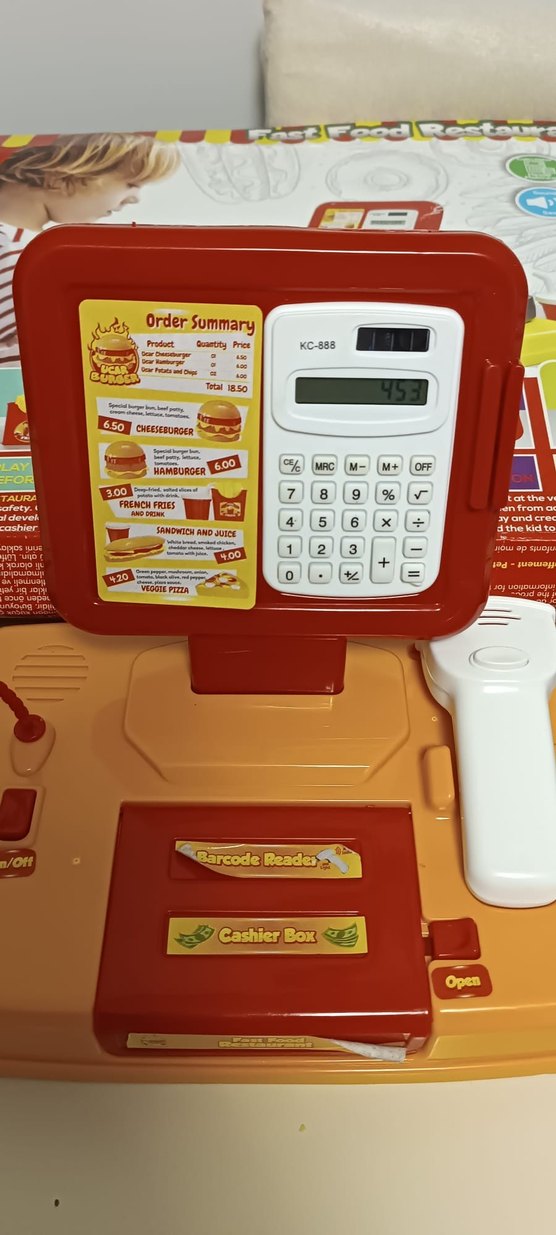 Renkli Baskılı yazar kasaoyuncak - Görsel 2