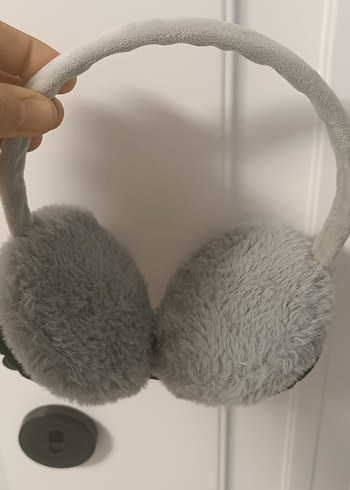 Batman Logolu Gri Peluş kulaklik - Görsel 6