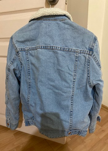 Düğmeli Kadın Kot Ceket, Rahat Kesim, Midi Boy - Görsel 3