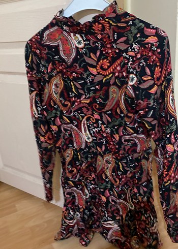 Bohem Desenli Uzun Kollu elbise - Görsel 3