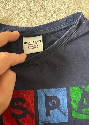 U.S Polo Assn. Erkek Çocuk Mavi Baskılı Rahat Tişört