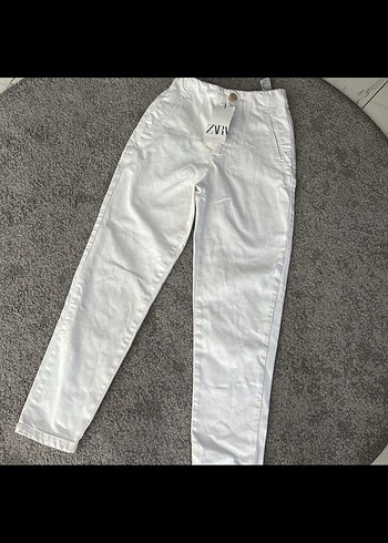 xs Beden Beyaz Regular Pantolon