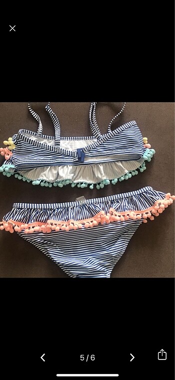 7 Yaş Beden çeşitli Renk Penti bikini