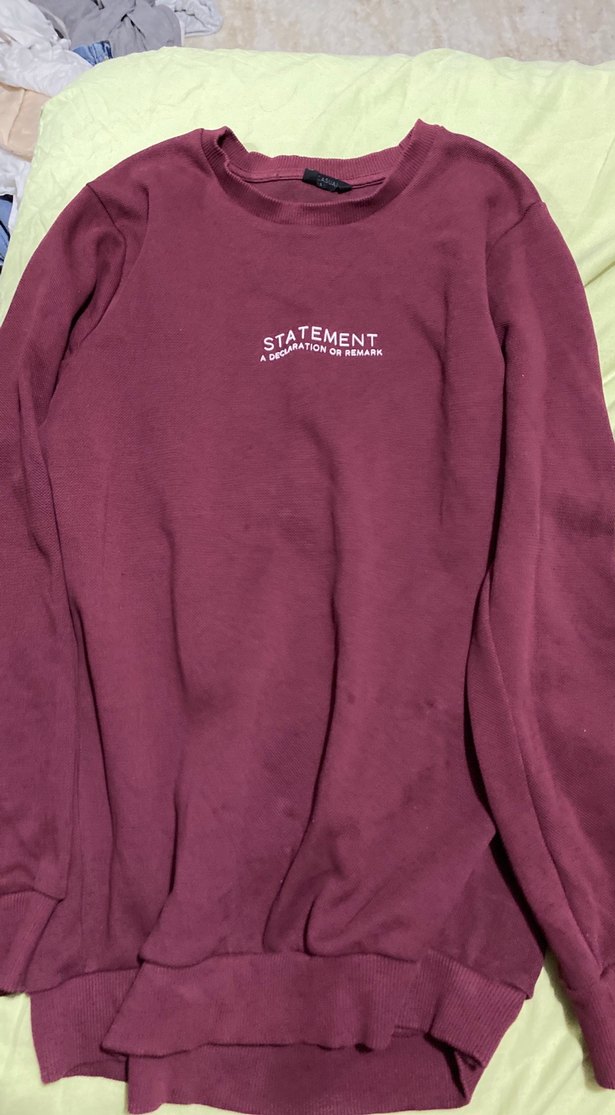 Bordo Sweatshirt Uzun Kollu - Görsel 2