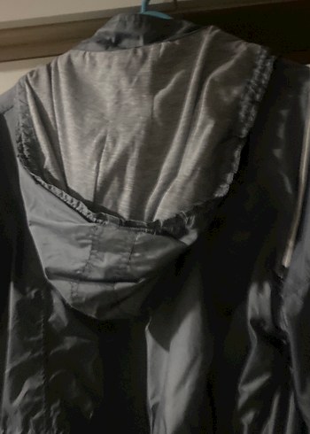 Gri Midi Boy Düğmeli kadın yağmurluk - Görsel 8