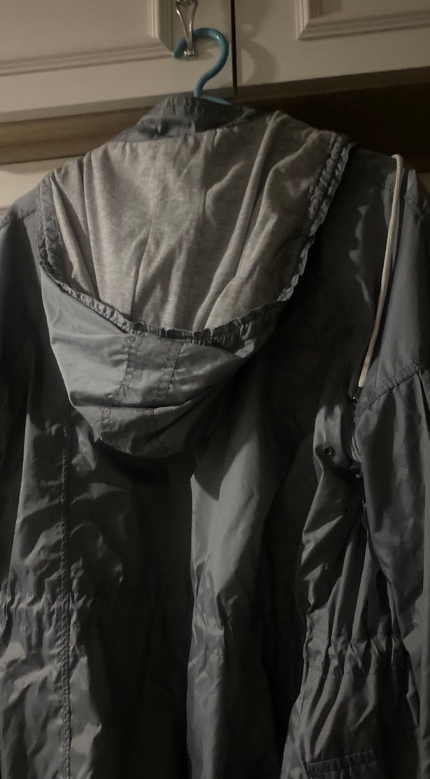 Gri Midi Boy Düğmeli kadın yağmurluk - Görsel 5