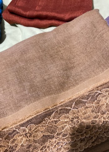 Dantel Detaylı Keten Bohem Kadın Şal - Görsel 3