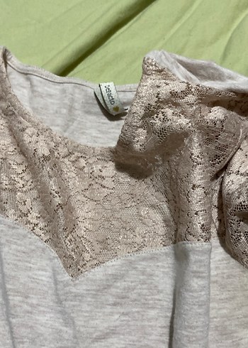 Dantel Detaylı Uzun Kollu Tişört - Görsel 2