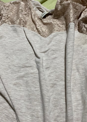 Dantel Detaylı Uzun Kollu Tişört - Görsel 5