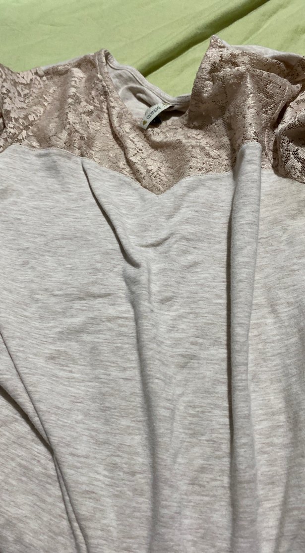 Dantel Detaylı Uzun Kollu Tişört - Görsel 5