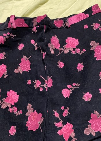 Pembe Çiçek Desenli midi boyKadın etek - Görsel 3