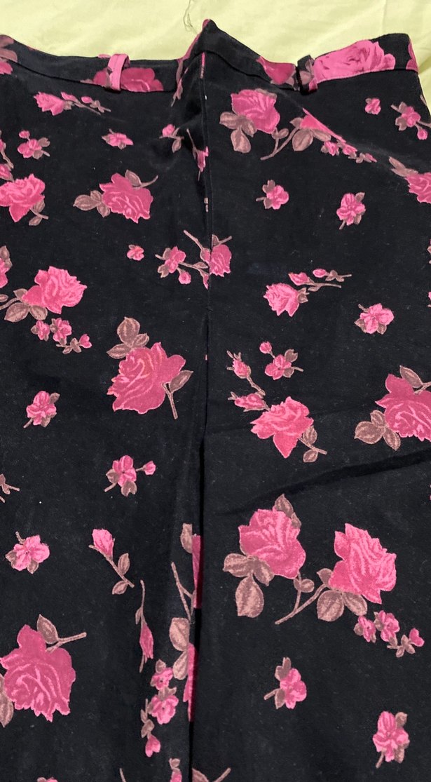 Pembe Çiçek Desenli midi boyKadın etek - Görsel 2