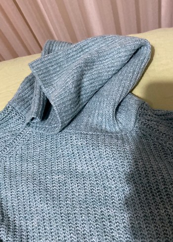 Gri Balıkçı Yaka Kadın Triko Kazak - Görsel 3