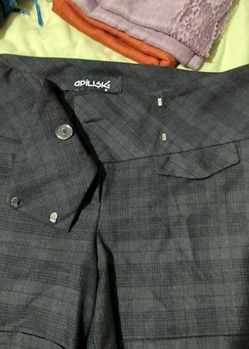 Gri Pilili Kadın Kumaş Pantolon - Görsel 4