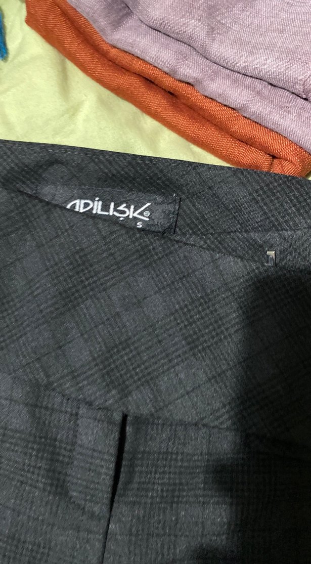 Gri Pilili Kadın Kumaş Pantolon - Görsel 3