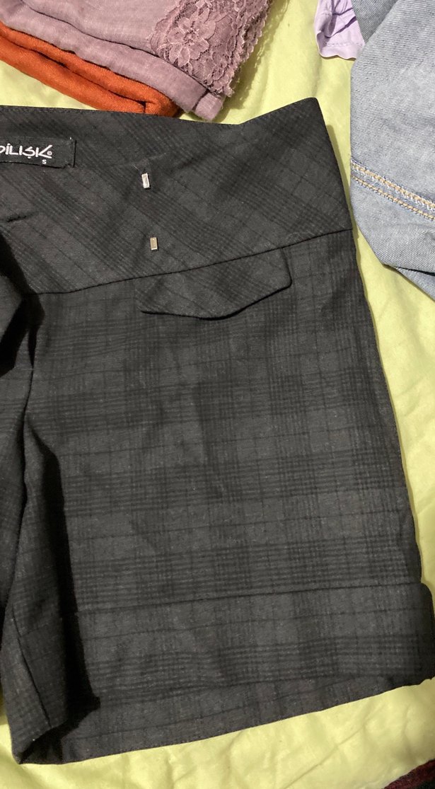 Gri Pilili Kadın Kumaş Pantolon - Görsel 5