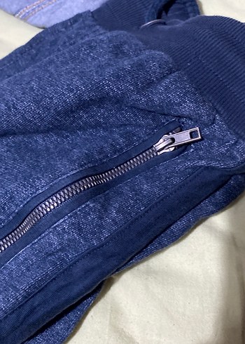 Erkek Çocuk Gri Fermuarlı Eşofman Altı - Görsel 2