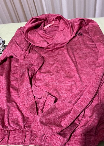 Pembe Uzun Kollu Kadın Sweatshirt - Görsel 5