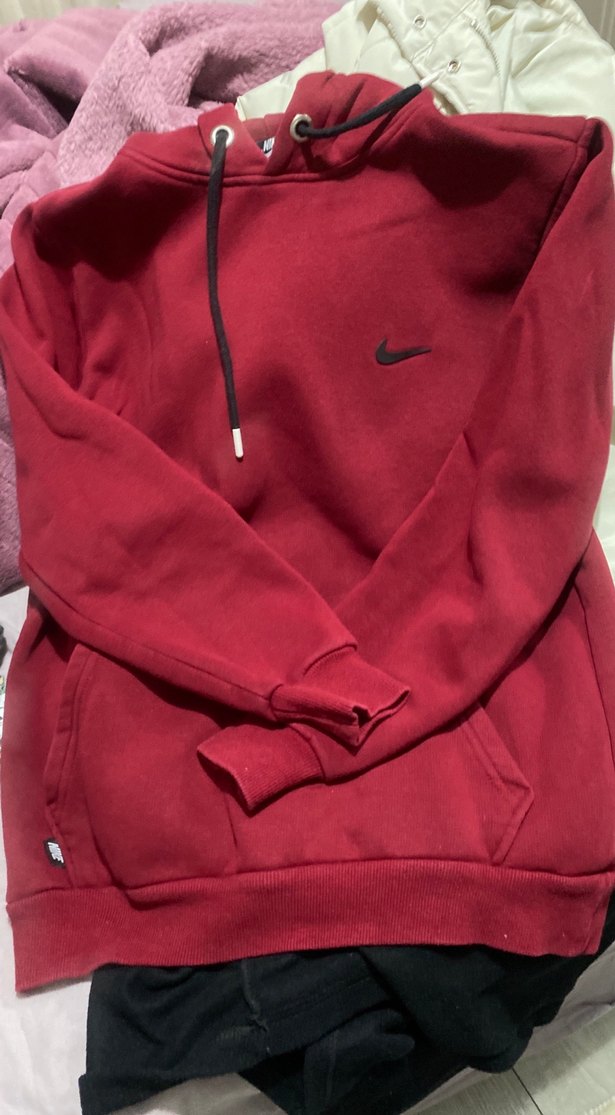 Düğmeli Kırmızı Kadın Sweatshirt - Görsel 5