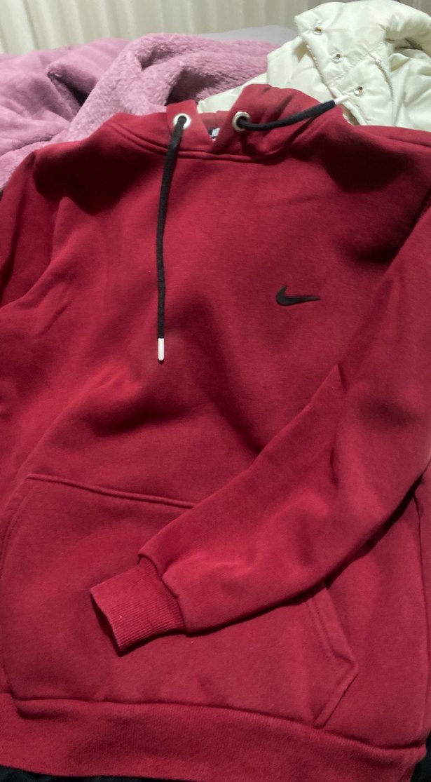 Düğmeli Kırmızı Kadın Sweatshirt - Görsel 4