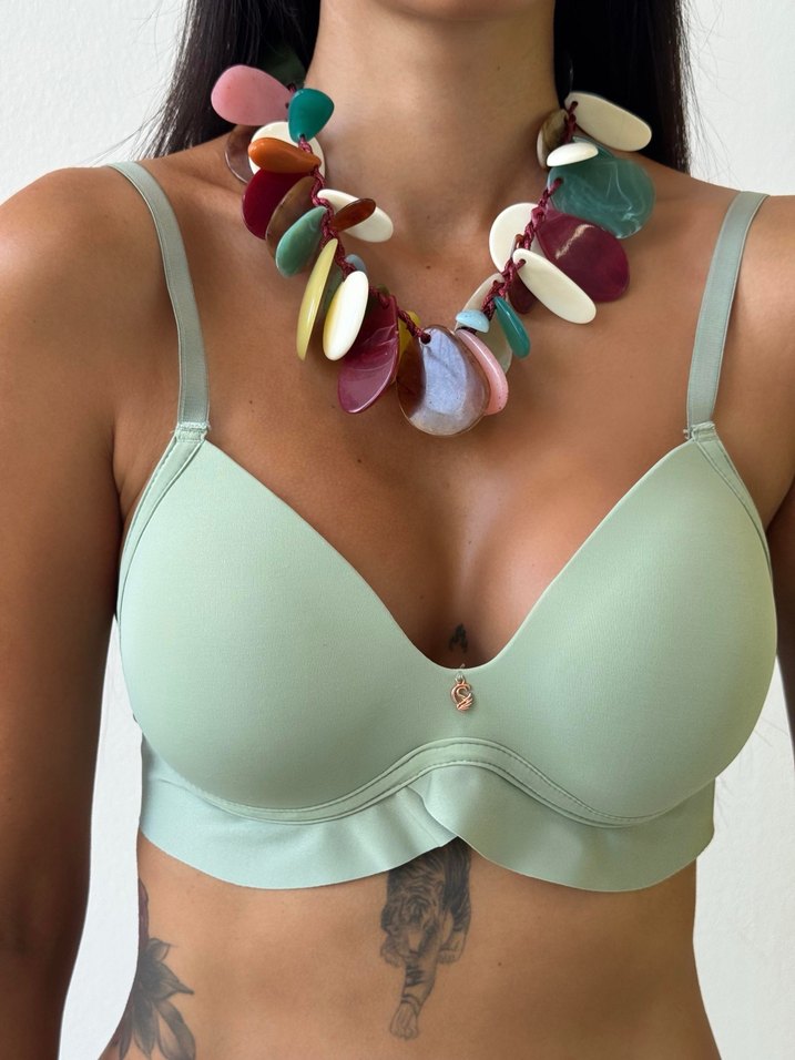 Bohem Tarz Mini Haki Sütyen - Görsel 2